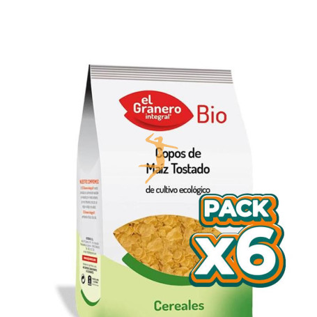 Pack 6x COPOS DE MAÍZ TOSTADO BIO 400Gr. EL GRANERO