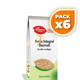 Pack 6x ARROZ INTEGRAL BASMATI BIO 1Kg. EL GRANERO