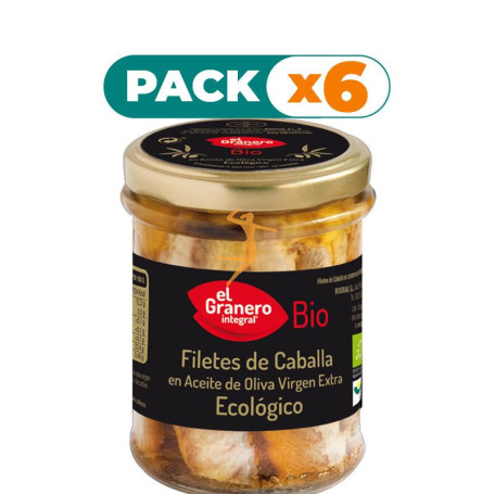 Pack 6x FILETES DE CABALLA EN ACEITE DE OLIVA 195Gr. EL GRANERO
