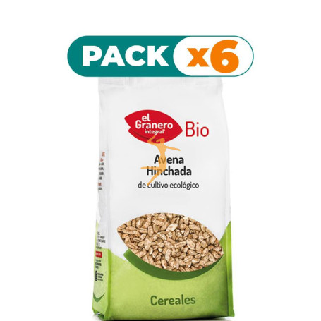 Pack 6x AVENA HINCHADA BIO 100Gr. EL GRANERO