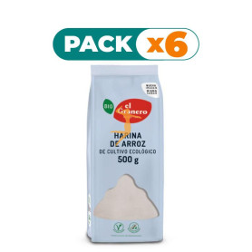 Pack 6x HARINA DE ARROZ BIO 500Gr. EL GRANERO