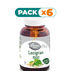 Pack 6x LECIGRAN 1700 LECITINA DE SOJA 90 PERLAS EL GRANERO