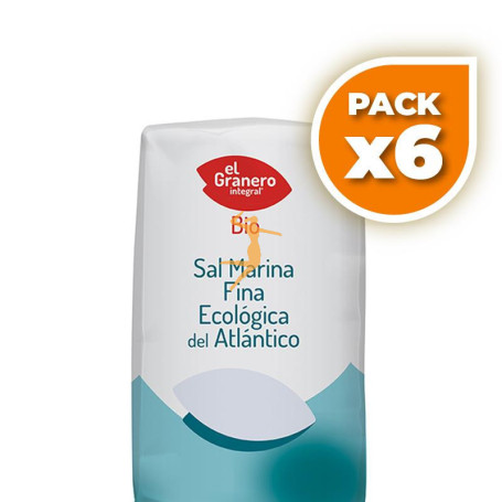 Pack 6x SAL MARINA FINA BIO 1Kg. EL GRANERO