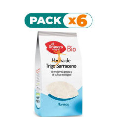 Pack 6x HARINA DE TRIGO SARRACENO BIO 500Gr. EL GRANERO