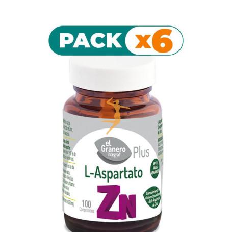 Pack 6x L-ASPARTATO DE ZINC EL GRANERO