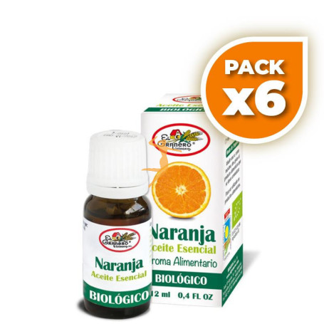 Pack 6x ACEITE ESENCIAL DE NARANJA BIO 12Ml. EL GRANERO