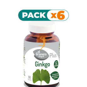 Pack 6x GINKGO BILOBA 90 CAPSULAS EL GRANERO