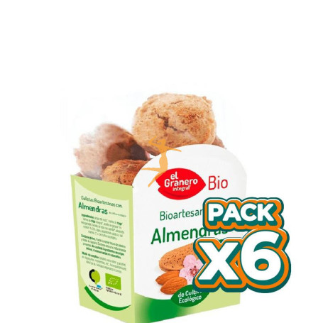Pack 6x GALLETAS BIOARTESANAS ALMENDRA 250Gr. EL GRANERO