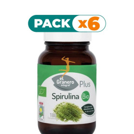 Pack 6x SPIRULINA BIO 180 COMPRIMIDOS EL GRANERO