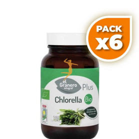 Pack 6x CHLORELLA BIO 180 COMPRIMIDOS 400Mg. EL GRANERO