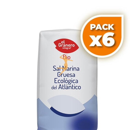 Pack 6x SAL MARINA GRUESA BIO 1Kg. EL GRANERO