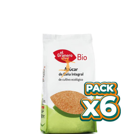 Pack 6x AZUCAR DE CAÑA INTEGRAL BIO 500Gr. EL GRANERO