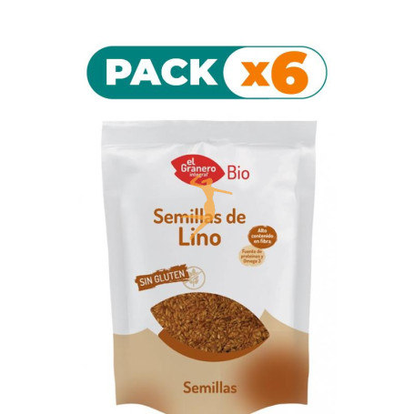 Pack 6x SEMILLAS DE LINO DORADO BIO 250Gr. EL GRANERO