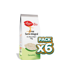 Pack 6x ARROZ SEMI-INTEGRAL BIO 1Kg. EL GRANERO