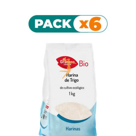 Pack 6x HARINA DE TRIGO BIO 1Kg. GRANERO