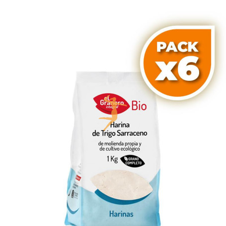 Pack 6x HARINA DE TRIGO SARRACENO BIO 1Kg. GRANERO