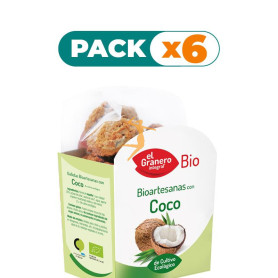 Pack 6x GALLETAS ARTESANAS CON COCO BIO 220Gr. GRANERO