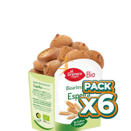 Pack 6x GALLETAS ARTESANAS DE TRIGO ESPELTA BIO 220Gr. GRANERO