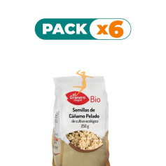 Pack 6x SEMILLAS DE CÁÑAMO PELADO BIO 250Gr. GRANERO
