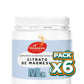 Pack 6x CITRATO DE MAGNESIO 250GR GRANERO