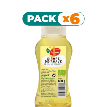 Pack 6x SIROPE DE AGAVE BIO 690G EL GRANERO