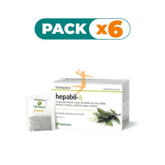 Pack 6x HERBOPLANT HEPABIL-8 20 FILTROS HERBORA