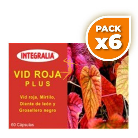 Pack 6x VID ROJA PLUS 60 CÁPSULAS INTEGRALIA