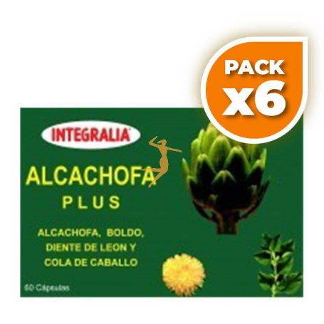 Pack 6x ALCACHOFA PLUS 60 CÁPSULAS INTEGRALIA