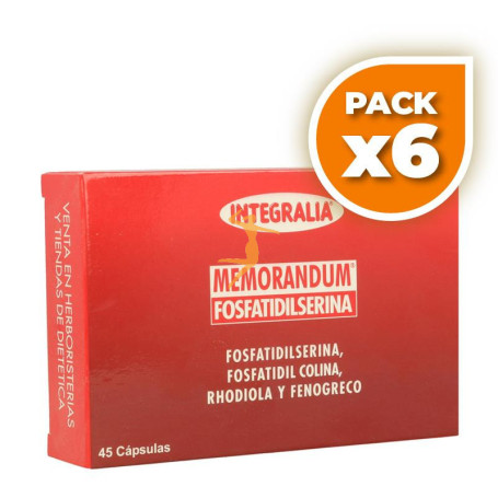 Pack 6x MEMORANDUM FOSFATIDILSERINA 45 CAPSULAS INTEGRALIA