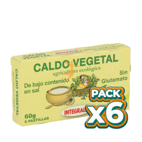 Pack 6x CALDO VEGETAL ECOLOGICO BAJO EN SAL 60 g INTEGRALIA