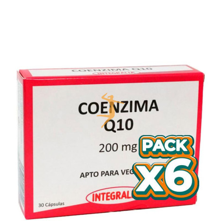 Pack 6x COENZIMA Q10 200Mg 30 CAPSULAS INTEGRALIA