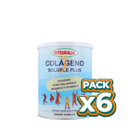 Pack 6x COLAGENO SOLUBLE PLUS SABOR VAINILLA INTEGRALIA