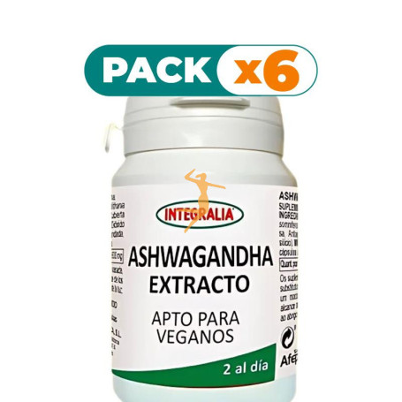 Pack 6x EXTRACTO DE ASHWAGANDHA 60 CÁPSULAS INTEGRALIA