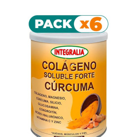 Pack 6x COLÁGENO SOLUBLE FORTE CÚRCUMA 300G INTEGRALIA