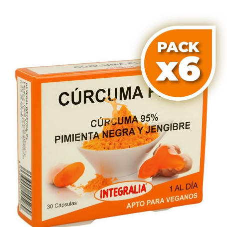 Pack 6x CÚRCUMA PLUS 30 CÁPSULAS INTEGRALIA