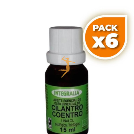 Pack 6x ACEITE ESENCIAL DE CILANTRO ECO 15ML INTEGRALIA