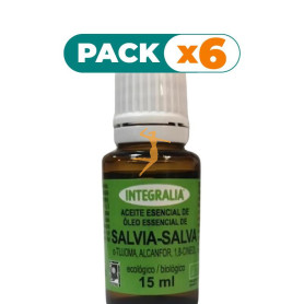 Pack 6x ACEITE ESENCIAL DE SALVIA ECO 15ML INTEGRALIA