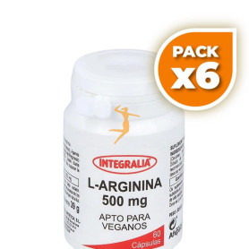 Pack 6x L-ARGININA 500MG 60 CÁPSULAS INTEGRALIA