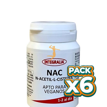 Pack 6x NAC N-ACETIL-L-CISTEÍNA 60 CÁPSULAS INTEGRALIA