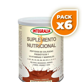 Pack 6x SUPLEMENTO NUTRICIONAL SABOR CHOCOLATE 300G INTEGRALIA