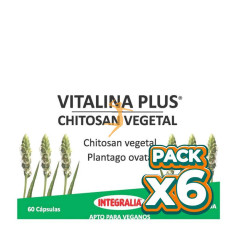 Pack 6x VITALINA PLUS CHITOSAN VEGETAL 60 CÁPSULAS INTEGRALIA