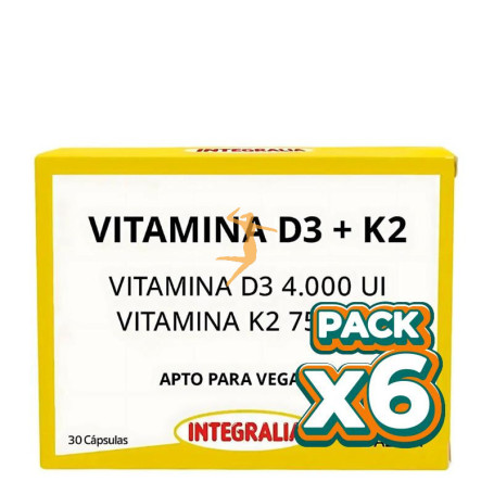 Pack 6x VITAMINA D3+K2 30 CÁPSULAS INTEGRALIA