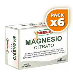 Pack 6x MAGNESIO CITRATO 60 CÁPSULAS INTEGRALIA