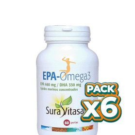 Pack 6x EPA OMEGA 3 1.414Mg. 60 PERLAS SURA VITASAN
