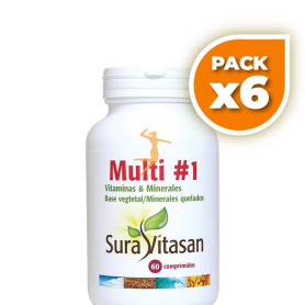 Pack 6x MULTI 1 VITAMINAS Y MINERALES 60 COMPRIMIDOS SURA VITASAN