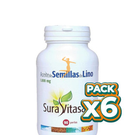 Pack 6x ACEITE DE LINO 1.000Mg. 90 PERLAS SURA VITASAN