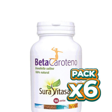 Pack 6x BETA-CAROTENO 90 PERLAS SURA VITASAN