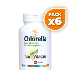 Pack 6x CHLORELLA 455Mg. 300 CÁPSULAS SURA VITASAN