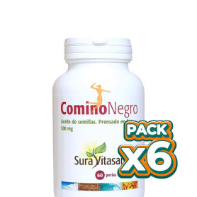 Pack 6x COMINO NEGRO 500Mg. 60 PERLAS SURA VITASAN