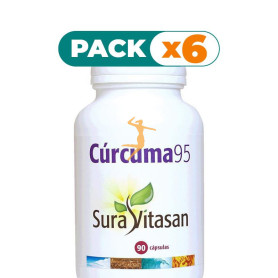Pack 6x CÚRCUMA 95 90 CÁPSULAS SURA VITASAN